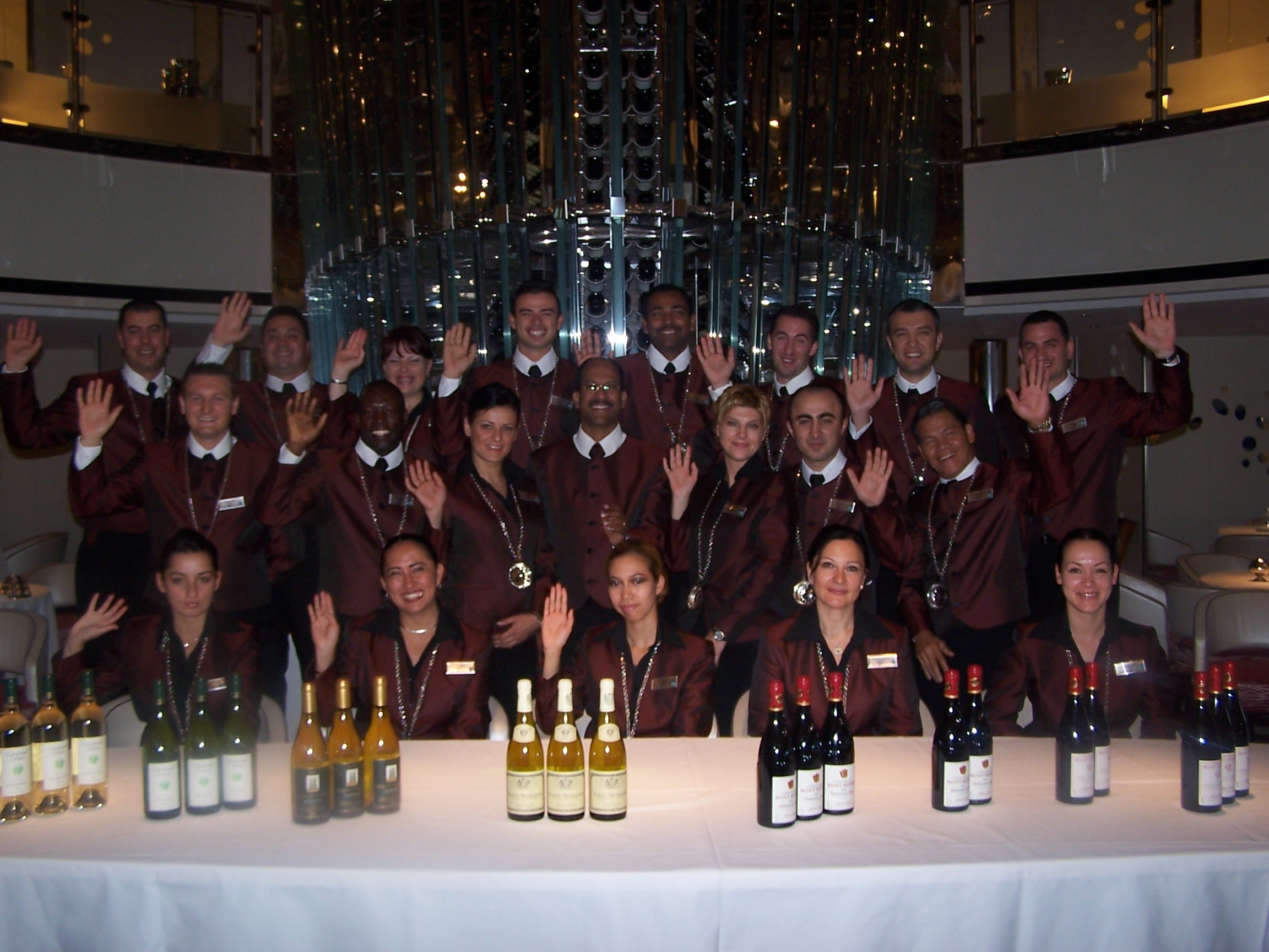 dining out oct 2010 ad - sommeliers waving